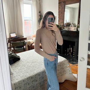 MNG by Mango rib knit top